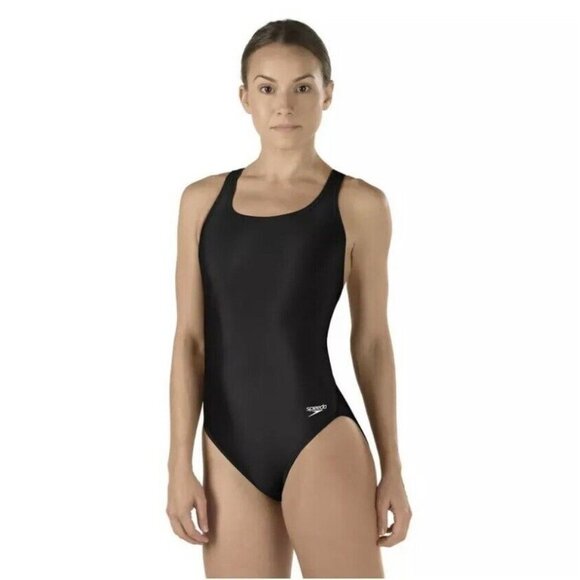 Speedo Women's Size 26  Swimsuit Racing Cut Pro LT Anthracite Black NWT - Picture 1 of 5